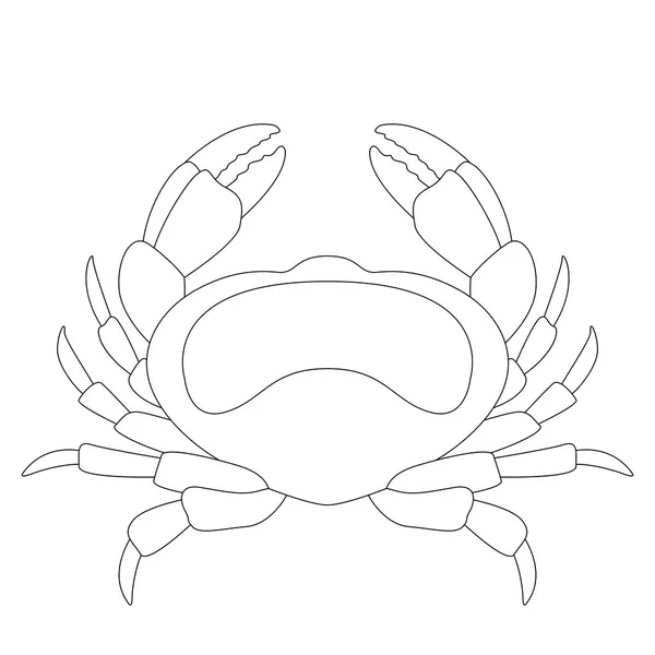 Crab vector illustration   lining draw   profile — Stock Vector