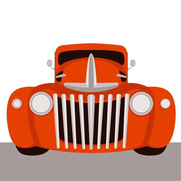 Червоний старовинний автомобіль Векторні ілюстрації — стоковий вектор