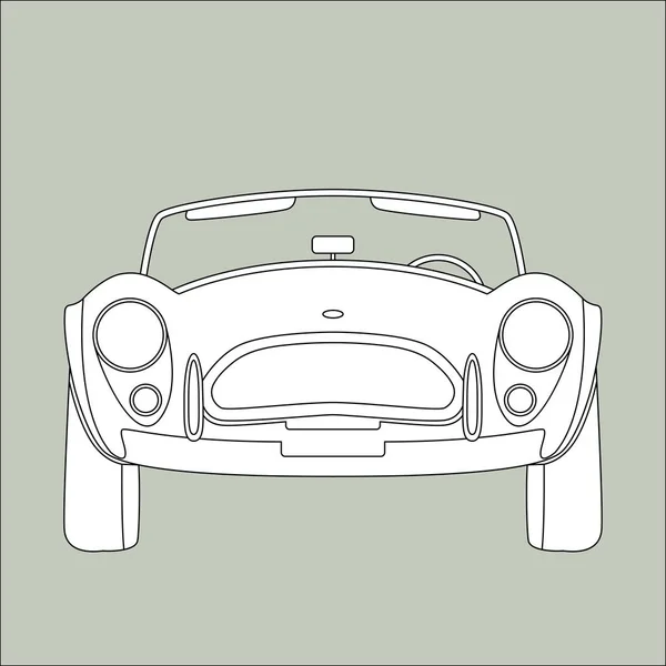 Oldtimer Vektor Illustration Vorderseite — Stockvektor