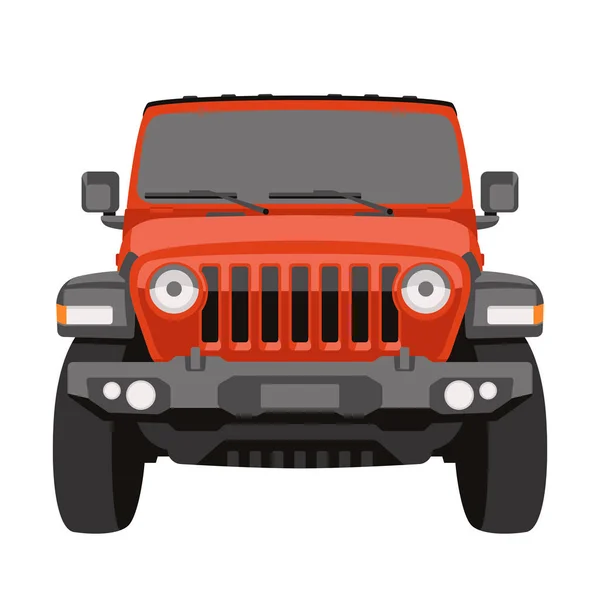 off-road aracı jeep vektör çizim ön