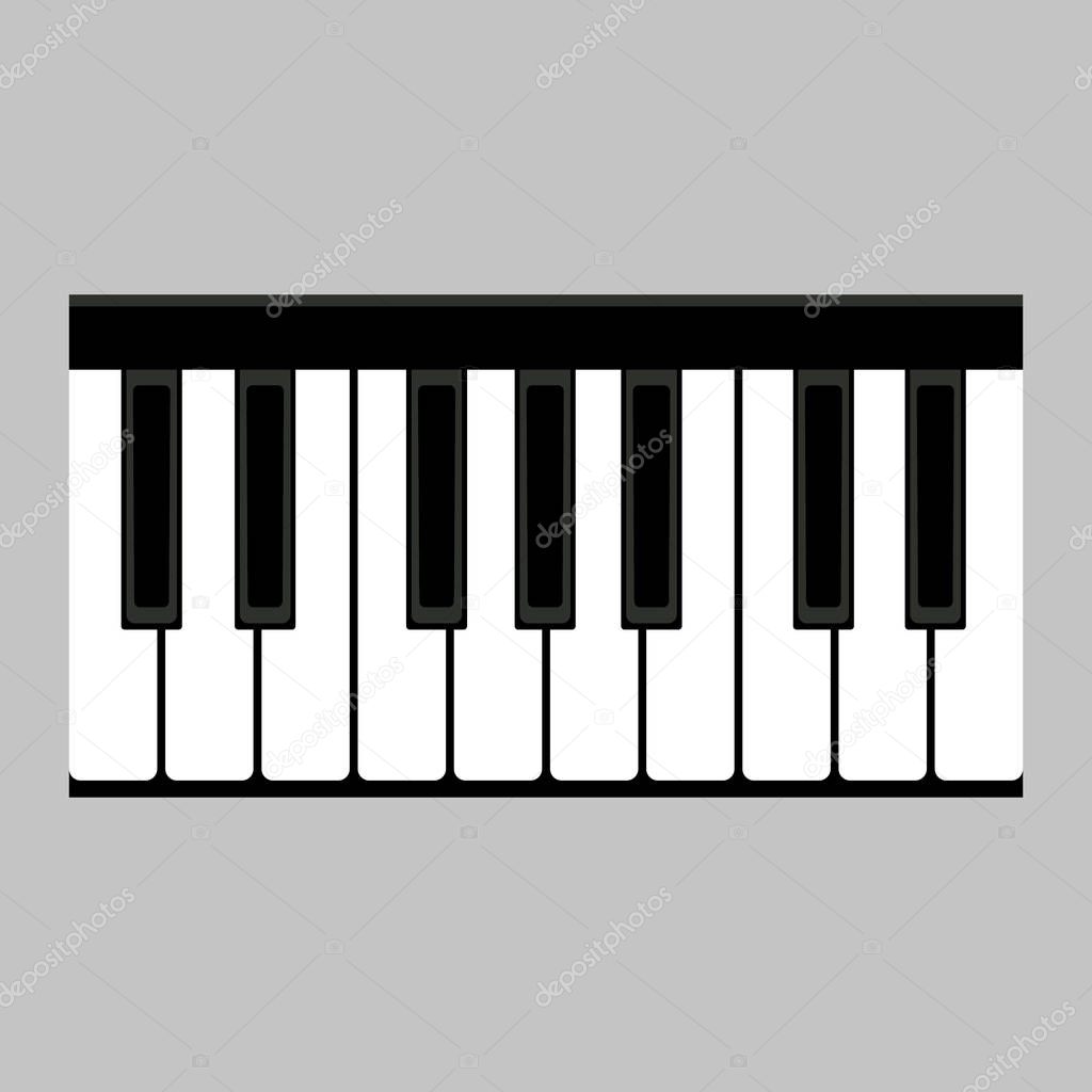 piano keys vector illustration flat style