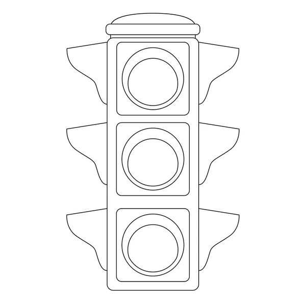 trafik liht vektör çizim astar 