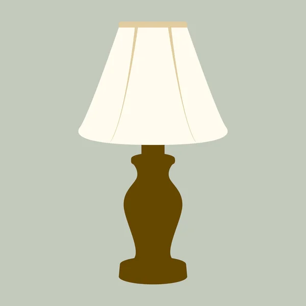 Desk lamp vintage vectorillustratie plat — Stockvector