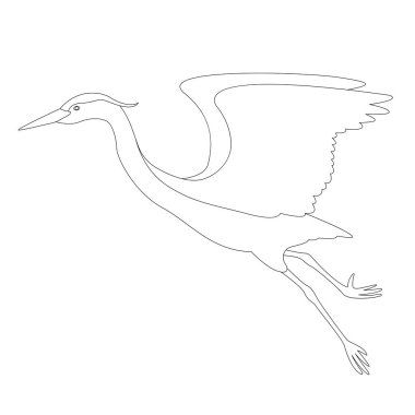 heron beraberlik astar vektör çizim uçuyor  