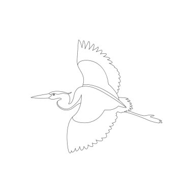 heron beraberlik astar vektör çizim uçuyor  