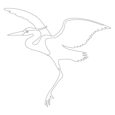 heron beraberlik astar vektör çizim uçuyor  