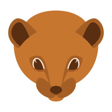  çizgi film gelincik yüzey vektör çizim düz stili 