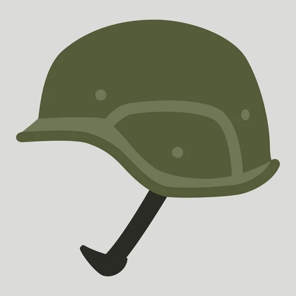 Vojenská přilba, vektor illustration.flat styl, — Stockový vektor