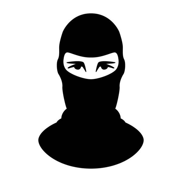 террористическая маска, векторная иллюстрация.
