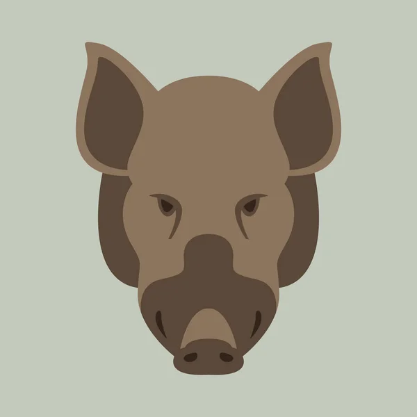 Wildschweine. Vektorillustration.flacher Stil, — Stockvektor