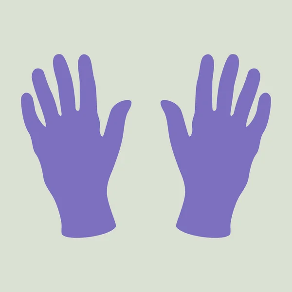 Lékařské rukavice, vektorové ilustrace, ploché styl — Stockový vektor