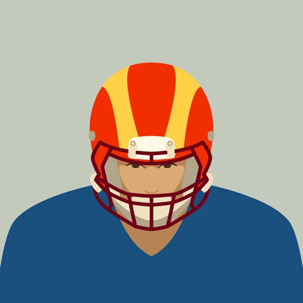 Een speler van American football, vectorillustratie — Stockvector