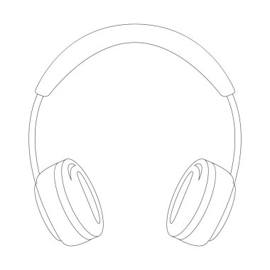 kulaklıklar, vektör çizim, çizim astar 