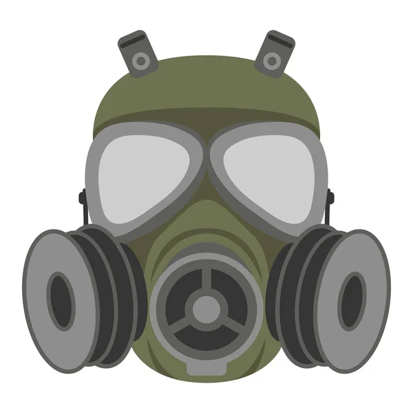 Gasmask, vektorillustration, platt stil — Stock vektor