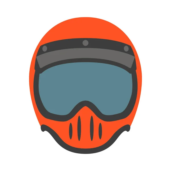 Motorradhelm Vektor Illustration, flacher Stil — Stockvektor