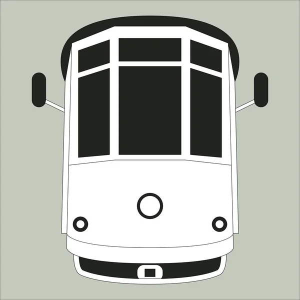 Вінтажний трамвай, векторна ілюстрація, плоский стиль — стоковий вектор