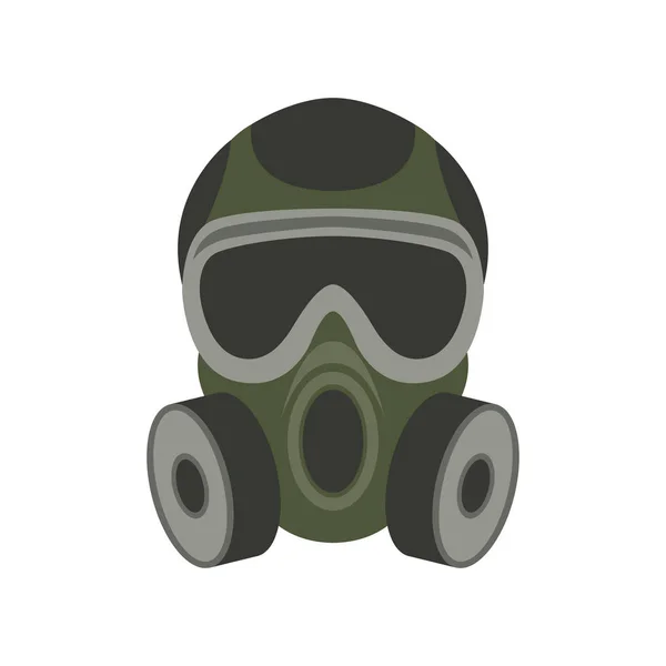 Gas mask, vector illustration , flat — Stock Vector