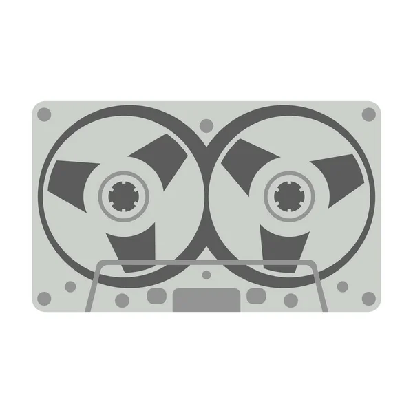 Compact cassette, vectorillustratie, plat — Stockvector