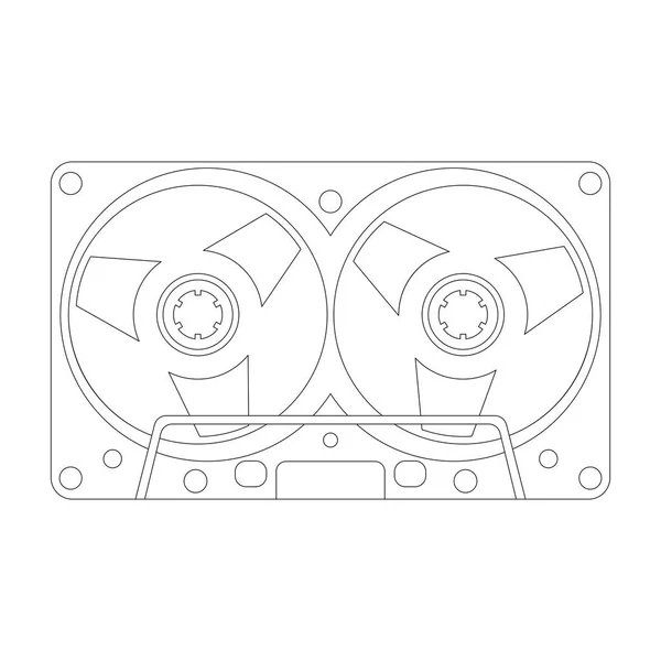 Cassette compacte, illustration vectorielle — Image vectorielle