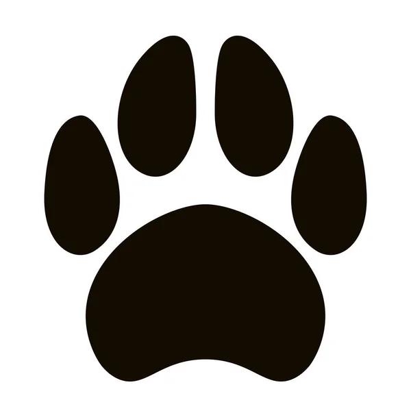 Zwarte silhouet hond footprint, vector — Stockvector