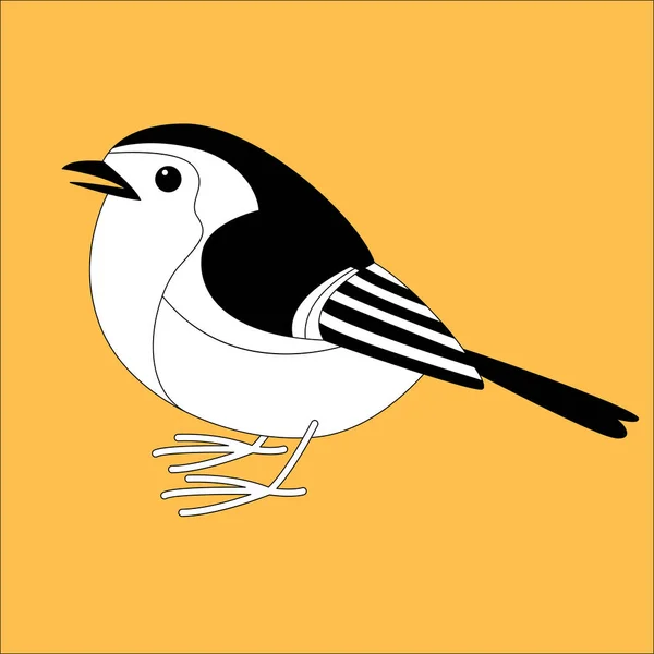 Robin Bird Ilustración Vectorial Estilo Plano Vista Perfil — Vector de stock