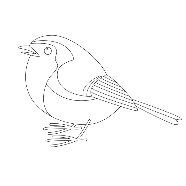 Птица малиновка, векторная иллюстрация, подкладка, профиль — стоковый вектор