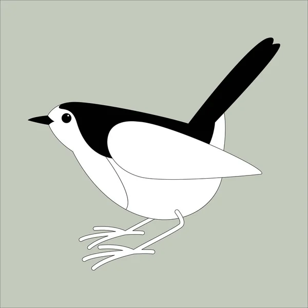 Robin pássaro vetor ilustração, desenho de forro, perfil — Vetor de Stock