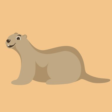 karikatür bir sıçan, vektör çizim, düz stil, 