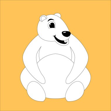 çizgi film dağ sıçanı, vektör çizim, çizim astar,  