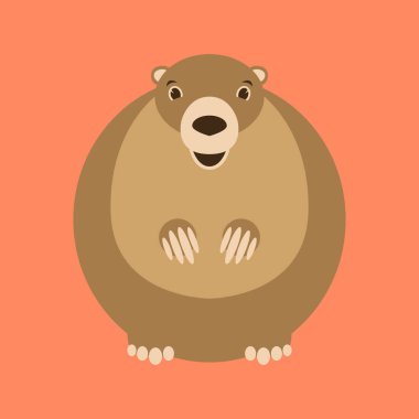 karikatür bir sıçan, vektör çizim, düz stil,  