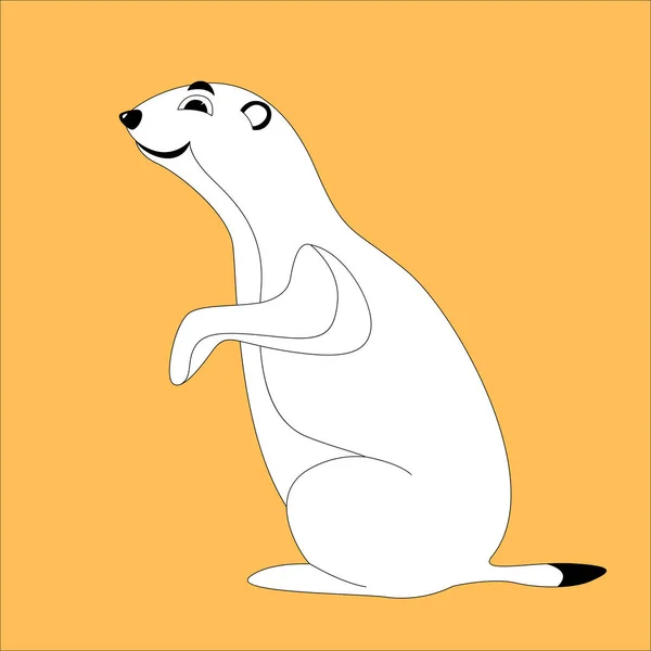Cartoon marmot, vektorillustration, foder Rita , — Stock vektor