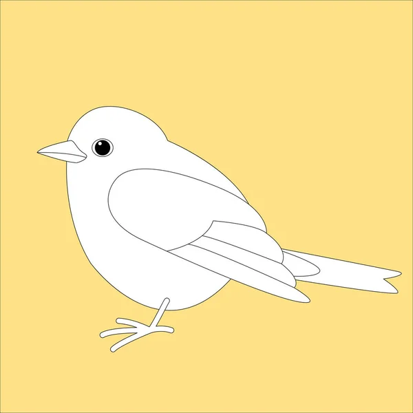 Robin bird, ilustración vectorial, dibujo de forro, perfil — Archivo Imágenes Vectoriales