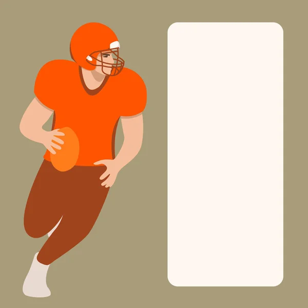 American Football Spieler, Vektor Illustration — Stockvektor