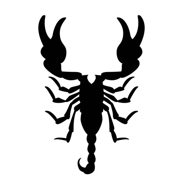 Illustration vectorielle Scorpion, silhouette noire — Image vectorielle