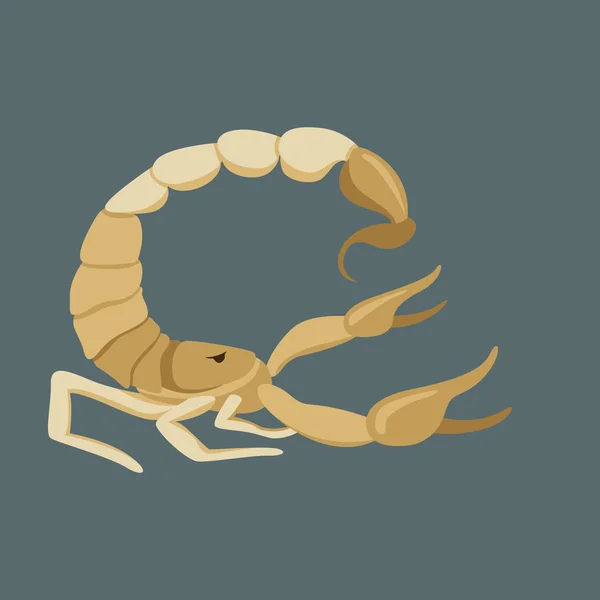 Illustration vectorielle Scorpion, style plat, profil — Image vectorielle