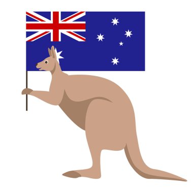 Avustralya bayrağı vektör çizim, mutlu Avustralya günü,