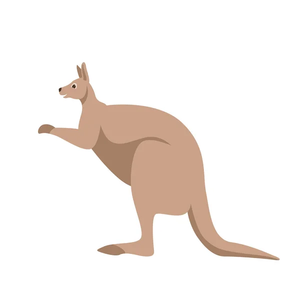 Vector illustration ,  kangaroo , flat style ,profile — Stock Vector