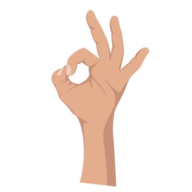 el hareketleri, vektör çizim, düz stil