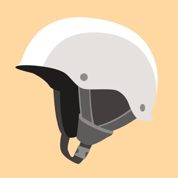 Casco protector, ilustración vectorial, estilo plano, perfil — Vector de stock