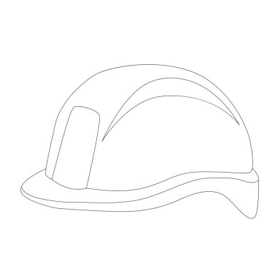 koruyucu kask, vektör çizim, çizim astar  