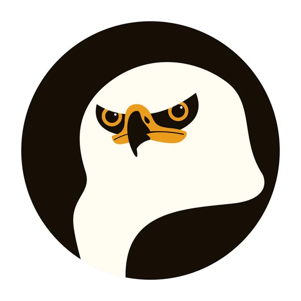 Eagle head ,vector illustration ,flat style ,front — Stockvector