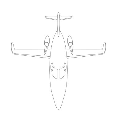 Jet, vektör çizim, çizim, ön sıraya