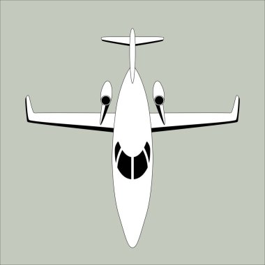 Jet, vektör çizim, çizim, ön sıraya 