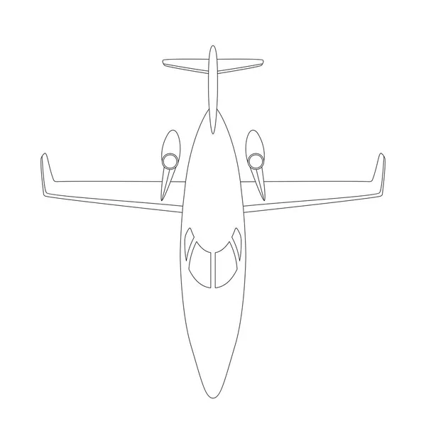 Jetliner, ilustración de vectores, dibujo de forro, frente — Archivo Imágenes Vectoriales