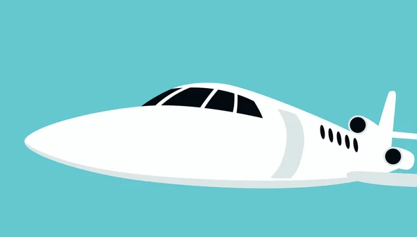 Jetliner, ilustración vectorial, estilo plano, frente — Archivo Imágenes Vectoriales