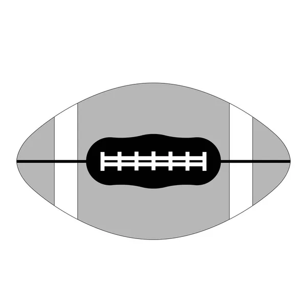 Rugby bal, vectorillustratie, plat — Stockvector