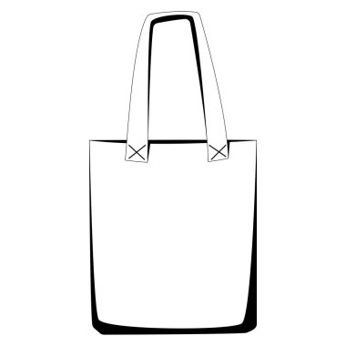 ekolojik kağıt torba, vektör çizim, astar 