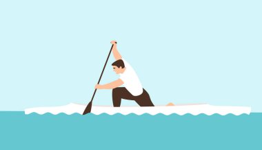 Kano, vektör çizim, düz stil, profil