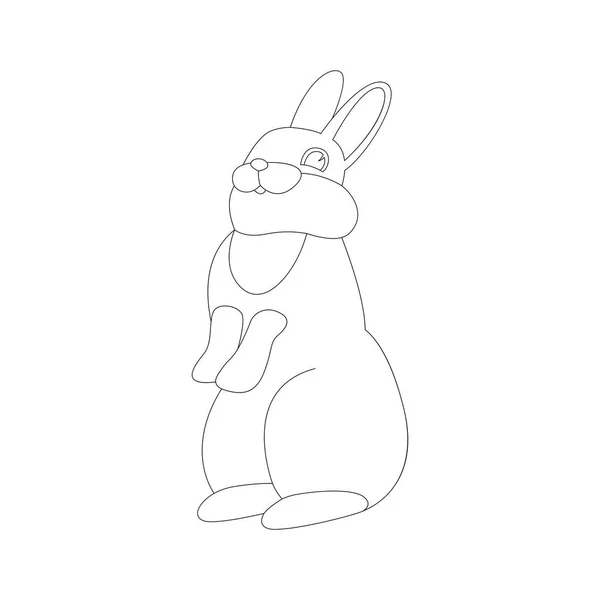 Kreskówka królik, ilustracji wektorowych, podszewki narysuj, — Wektor stockowy