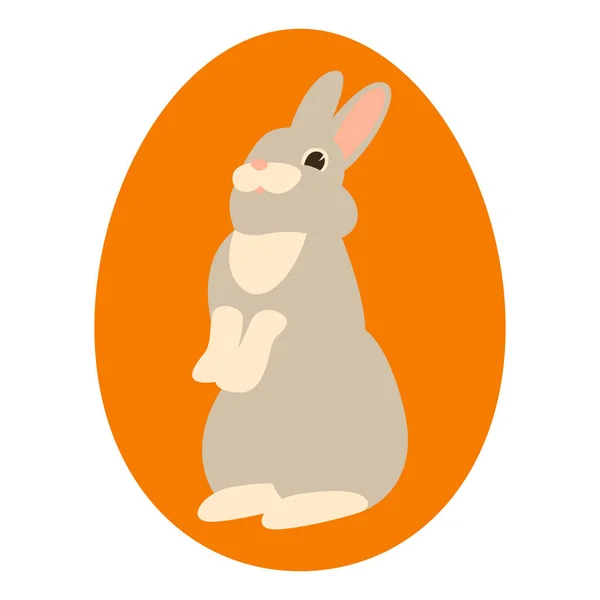 Cartoon rabbit, vector illustration ,flat style — Stock Vector